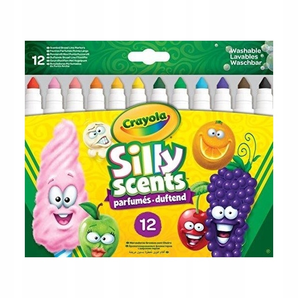 Markery zapachowe Crayola Silly Scents, 12 kolorów