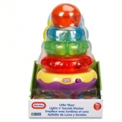 Piramidka Lights n' Sounds Stacker podstawa żółto-fioletowa (635045M) - <br />