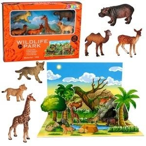 <img src='https://webimage.pl/pics/370/7/d5907990207370.jpg' style='height:440px' /> Zestaw figurek Dzikie Zwierzęta plansza 3D