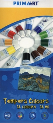 Farby tempery Prima Art 12 kolorów 12 ml w tubie