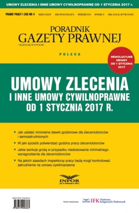 Umowy zlecenia i inne umowy cywilnoprawne od 1 stycznia 2017