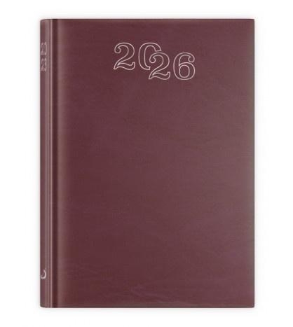 Kalendarz 2026 A5 dzienny standard bordowy