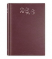 Kalendarz 2026 A5 dzienny standard bordowy