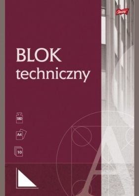 PACZKA Blok techniczny A4 10K białe kartki Unipap 10 sztuk