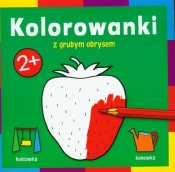 Kolorowanka z grubym obrysem W ogrodzie - <br />