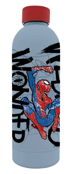 Bidon ze stali nierdzewnej z nadrukiem 3D Spiderman 500 ml Kids Euroswan