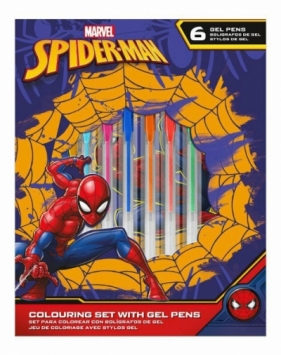 Zestaw kreatywny Marvel Spiderman notatnik i długopisy żelowe w zestawie