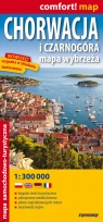 Chorwacja i Czarnogóra Mapa wybrzeża laminowana mapa samochodowo-turystyczna 1:300 000