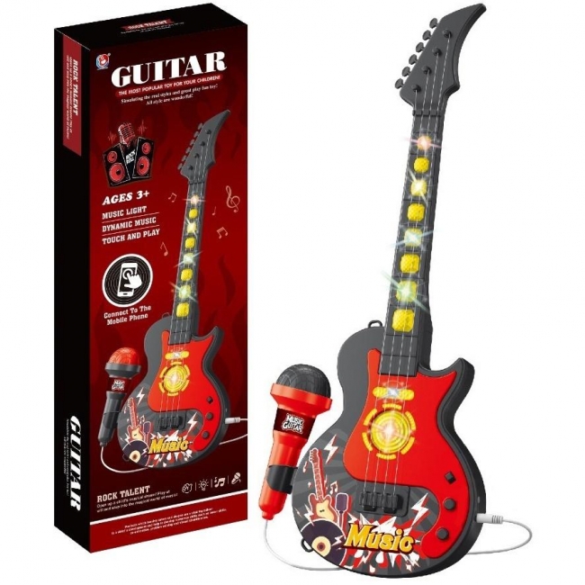 Gitara elektryczna z mikrofonem dźwięk