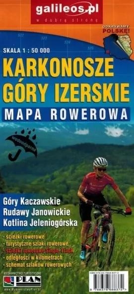 Mapa rowerowa - Karkonosze, Góry Izerskie 1:50 000