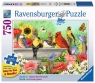 Ravensburger, Puzzle 750: Ptaki w kąpieli (199372)