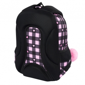 Plecak 3 komorowy 15" - Pink Checkered