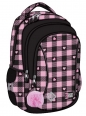 Plecak 3 komorowy 15" - Pink Checkered