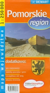 Pomorskie region mapa województwa 1:250 000