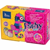 Farby plakatowe Tetis, 6 kolorów x 20ml - fluo (KF002-A)