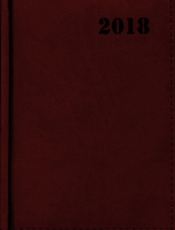 Kalendarz Standard B6 dzienny bordowy 2018