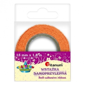 Wstążka koronka bawełniana samoprzylepna 15 mm 1,8 m - Pomarańczowy (373255)
