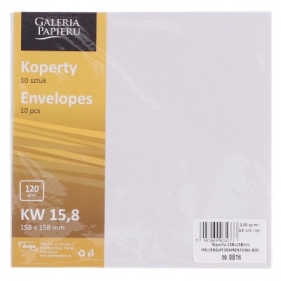 Koperta Galeria Papieru Millenium kw - biały metalizowany 158 mm x 158 mm (280816)