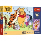 PUZZLE 60 PREMIUM PLUS KIDS Uśmiech i miód Kubuś Puchatek 17437