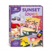 Zestaw kreatywny Malowanie z szablonami akwarele Zachody słońca I love creativity 8+