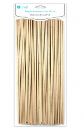 Dodatek dekoracyjny patyczki drewniane 25cm 100szt (dppd-001)
