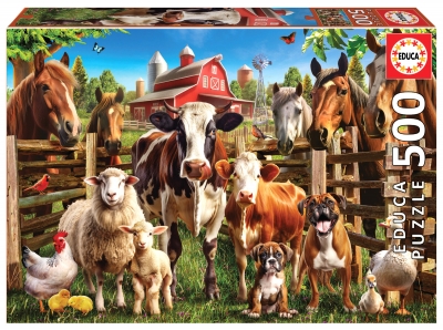 <img src='https://webimage.pl/pics/373/9/d8412668199057.jpg' style='height:440px' /> Puzzle 500 Kumple z farmy 112786