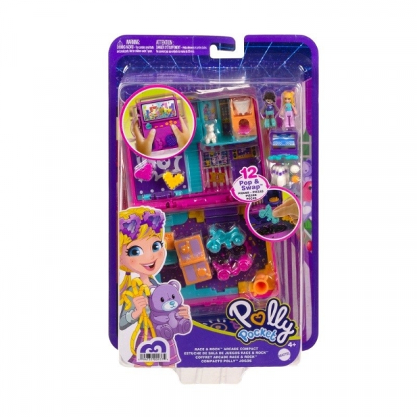 Zestaw figurek Polly Pocket Wieczór gier Zestaw kompaktowy (FRY35/HCG15)