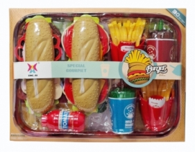 Zestaw kuchenny produkty spożywcze fast food