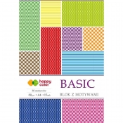 Blok z motywami Happy Color Basic, A4, 15 arkuszy (HA 3808 2030-A)