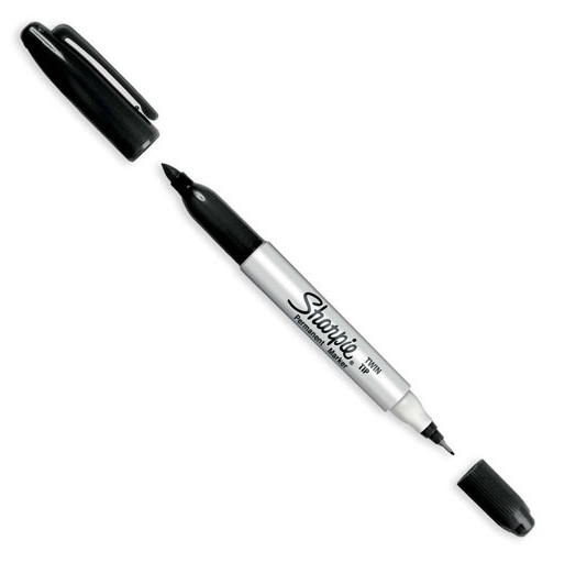 Marker dwustronny Sharpie Twin Tip - Czarny (SHP-0811100)