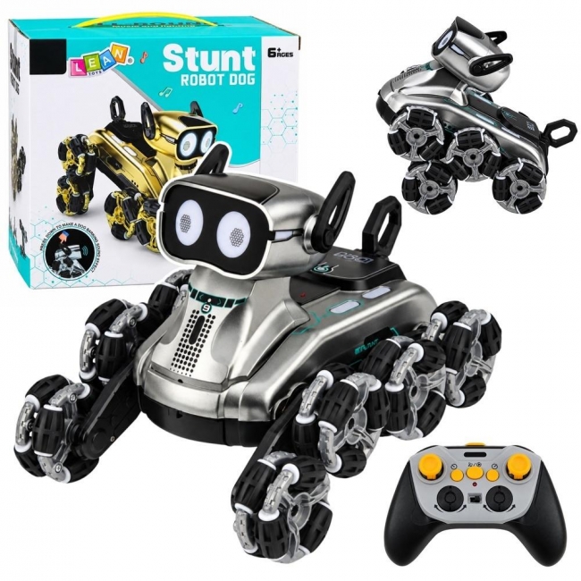 <img src='https://webimage.pl/pics/375/2/d5907990202047.jpg' style='height:440px' /> Pies robot R/C 8 kół