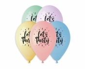 Balon gumowy Godan Premium Hel Lets Party 33 cm / 5 szt. (GS120/889)