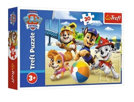<img src='https://webimage.pl/pics/375/3/d5900511183375.jpg' style='height:440px' /> Puzzle 30 Psi Patrol - Cztery łapy TREFL