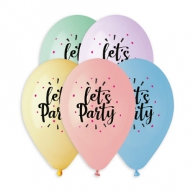 Balon gumowy Godan Premium Hel Lets Party 33 cm / 5 szt. (GS120/889)