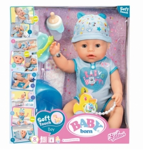 Baby Born: Lalka interaktywna Soft Touch - chłopiec (824375)