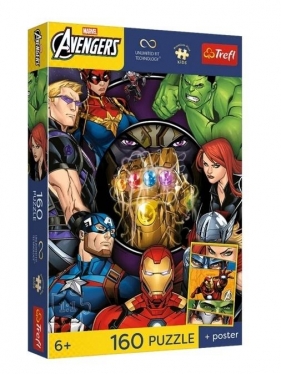 Puzzle 160 Avengers + plakat TREFL