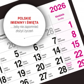 Kalendarz 2026 Trójdzielny - Kawa