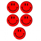 Magnesy do tablic czerwone 35mm/5szt. - uśmiech (GM302-SC5)
