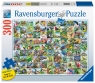 Ravensburger, Puzzle 300: 99 zachwycających ptaków (16937)