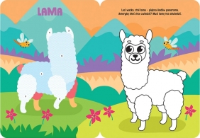 Koloruję i naklejam. Zwierzątka w zoo. Duże naklejki od 3 lat