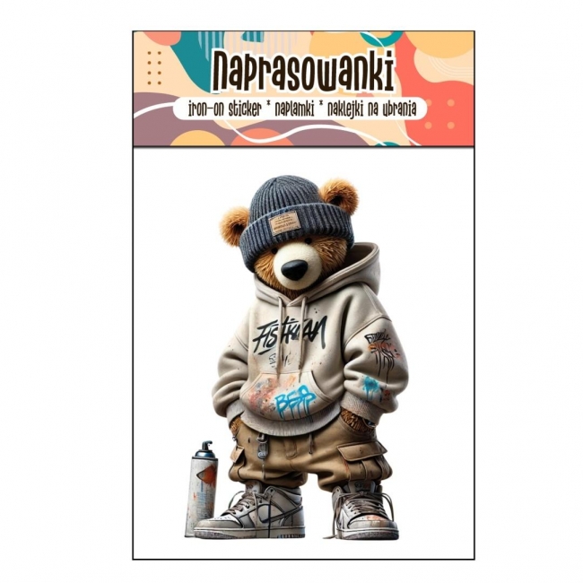 <img src='https://webimage.pl/pics/376/4/d5905116014376.jpg' style='height:440px' /> Naklejki na ubrania DTF - Miś Graffiti