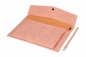 Teczka A4 z kieszonką nubuk różowa