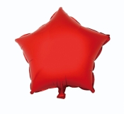 Balon foliowy - Gwiazda, czerwona, 18 cali