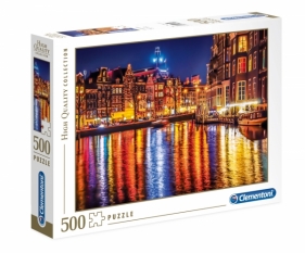 Clementoni, puzzle High Quality Collection 500: Amsterdam nocą (35037)