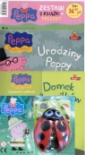 Świnka Peppa 2 książki Urodziny Peppy / Domek dla wilków + Biedronka z lupą