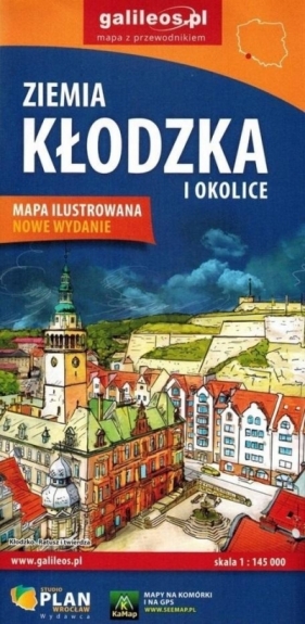 Mapa - Ziemia Kłodzka i okolice 1:450 000 - Opracowanie zbiorowe