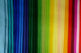 Filc dekoracyjny impregnowany Happy Color - 20x30cm, 4mm, 5 ark. - rudy melanż nr 279