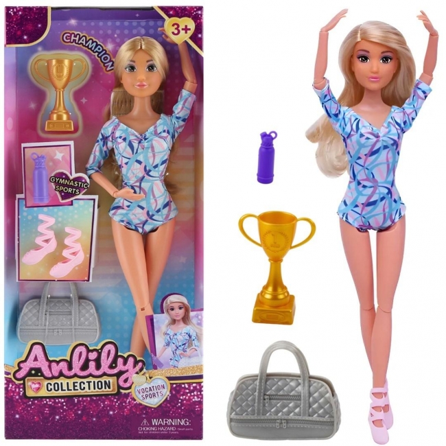 Lalka gimnastyczka z akcesoriami