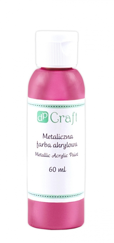 Metaliczna farba akrylowa, 60 ml - red (DPFM-003)