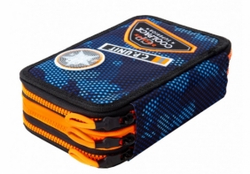 Coolpack - Jumper 3 - Piórnik potrójny z wyposażeniem - Navy (Badges) (B67153)